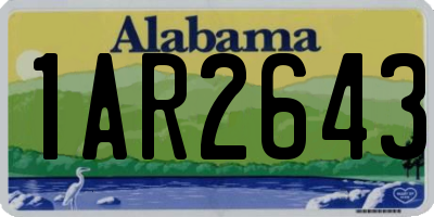 AL license plate 1AR2643