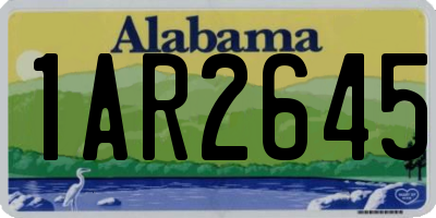 AL license plate 1AR2645