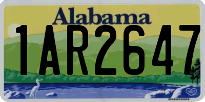 AL license plate 1AR2647