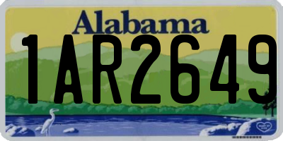 AL license plate 1AR2649