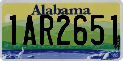 AL license plate 1AR2651