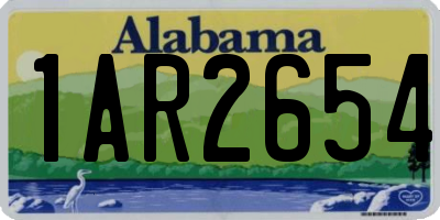 AL license plate 1AR2654