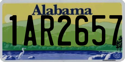 AL license plate 1AR2657