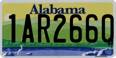 AL license plate 1AR2660