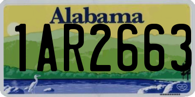 AL license plate 1AR2663