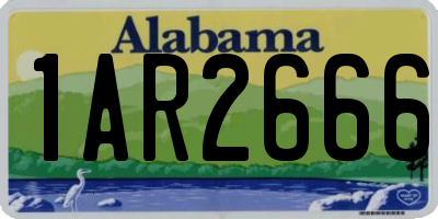 AL license plate 1AR2666