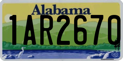 AL license plate 1AR2670