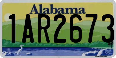 AL license plate 1AR2673