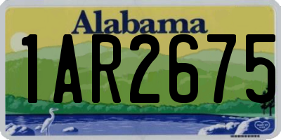AL license plate 1AR2675