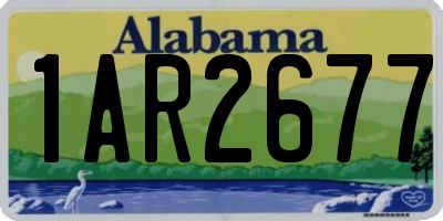 AL license plate 1AR2677