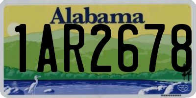 AL license plate 1AR2678