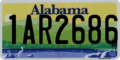 AL license plate 1AR2686