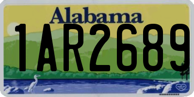 AL license plate 1AR2689