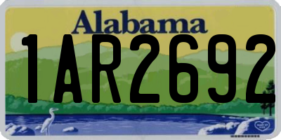 AL license plate 1AR2692