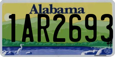 AL license plate 1AR2693