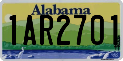 AL license plate 1AR2701