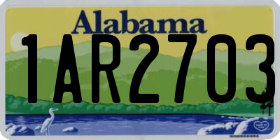 AL license plate 1AR2703