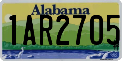 AL license plate 1AR2705