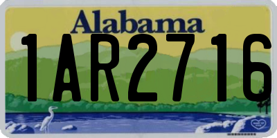 AL license plate 1AR2716
