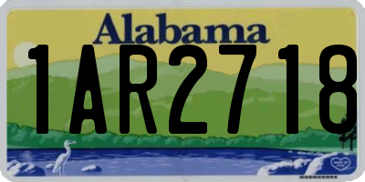 AL license plate 1AR2718