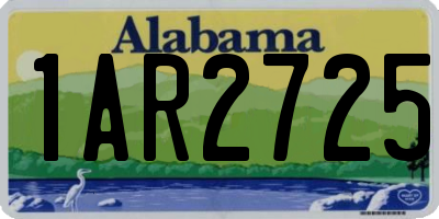 AL license plate 1AR2725