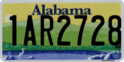 AL license plate 1AR2728