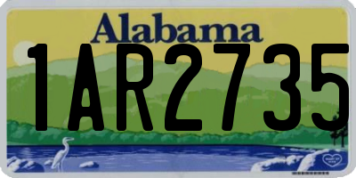 AL license plate 1AR2735