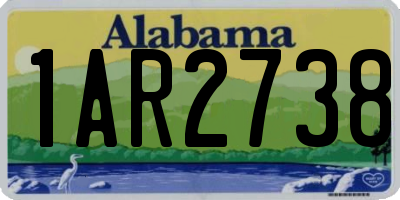 AL license plate 1AR2738