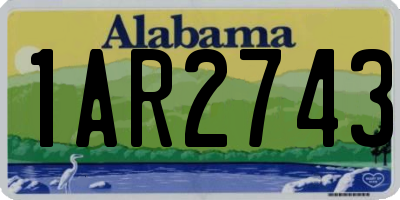 AL license plate 1AR2743