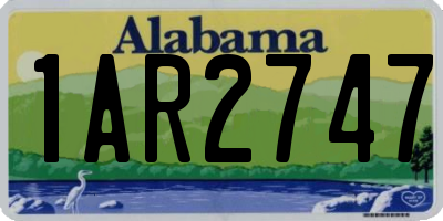 AL license plate 1AR2747