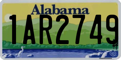 AL license plate 1AR2749
