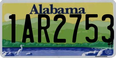 AL license plate 1AR2753
