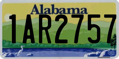 AL license plate 1AR2757