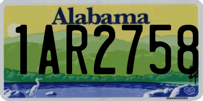 AL license plate 1AR2758