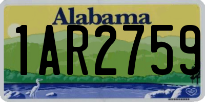 AL license plate 1AR2759