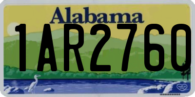 AL license plate 1AR2760