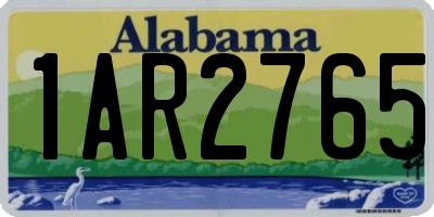 AL license plate 1AR2765