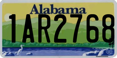 AL license plate 1AR2768