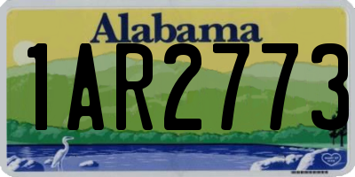 AL license plate 1AR2773