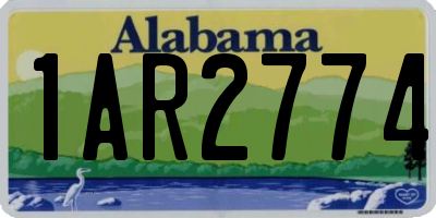 AL license plate 1AR2774