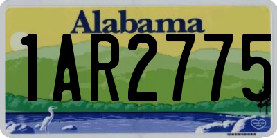 AL license plate 1AR2775