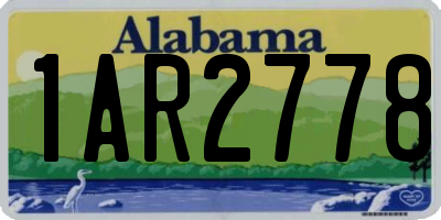 AL license plate 1AR2778