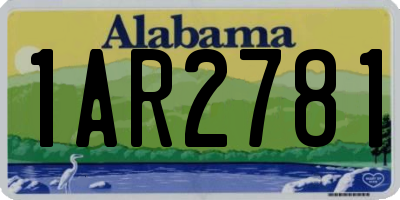 AL license plate 1AR2781