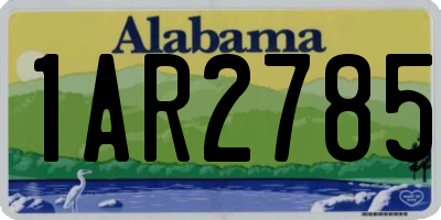 AL license plate 1AR2785