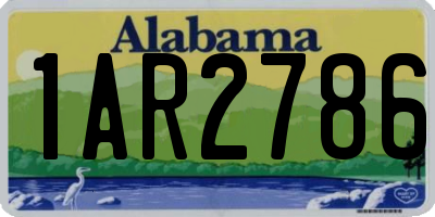 AL license plate 1AR2786
