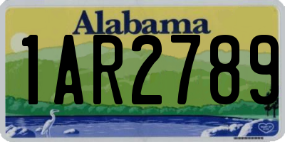 AL license plate 1AR2789