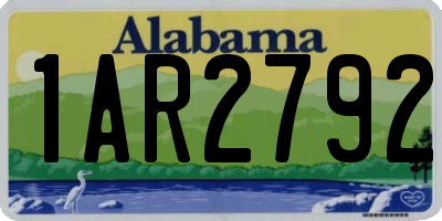 AL license plate 1AR2792