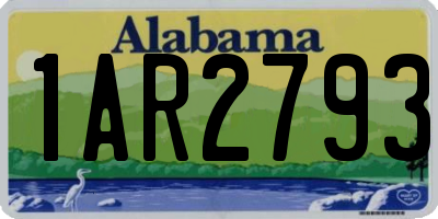 AL license plate 1AR2793