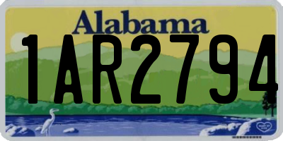 AL license plate 1AR2794