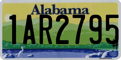 AL license plate 1AR2795